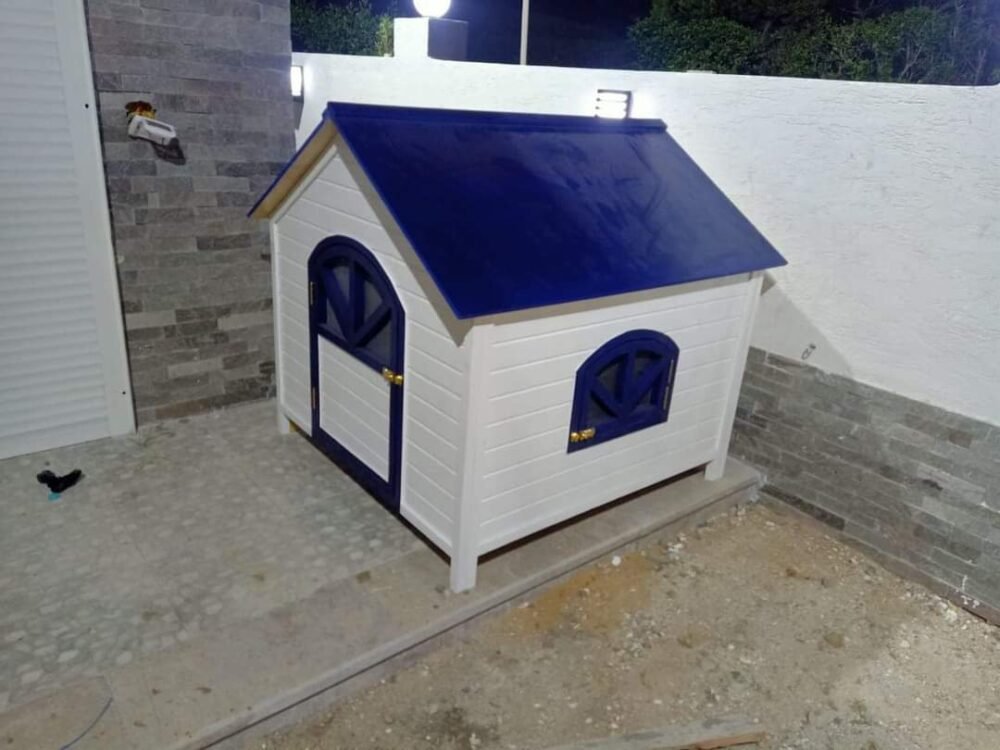 بيت كلب خشبي فاخر 1 بيت كلب خشبي فاخر