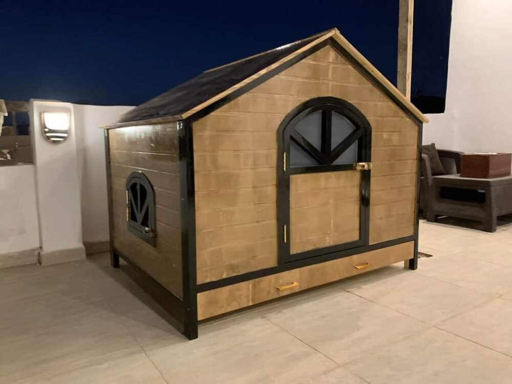 بيت كلب خشب طبي 1 بيت كلب خشب