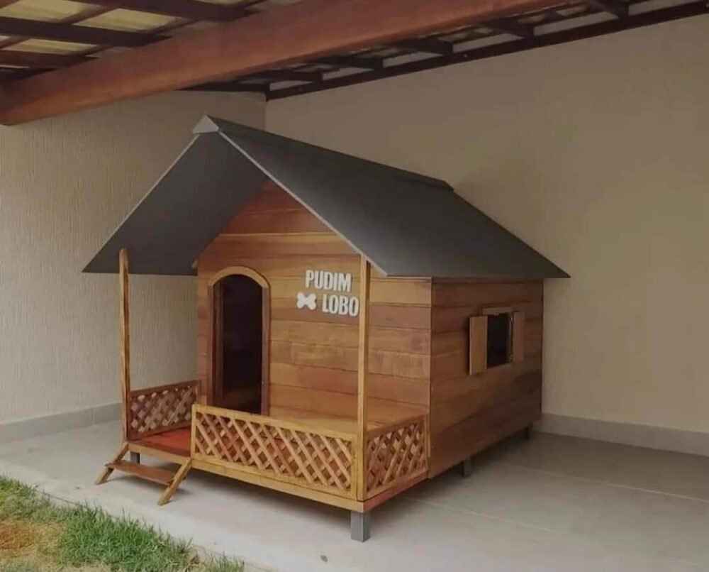 بيت كلب خارجي مقاوم للعوامل الجوية 2 بيت كلب مودرن معزول