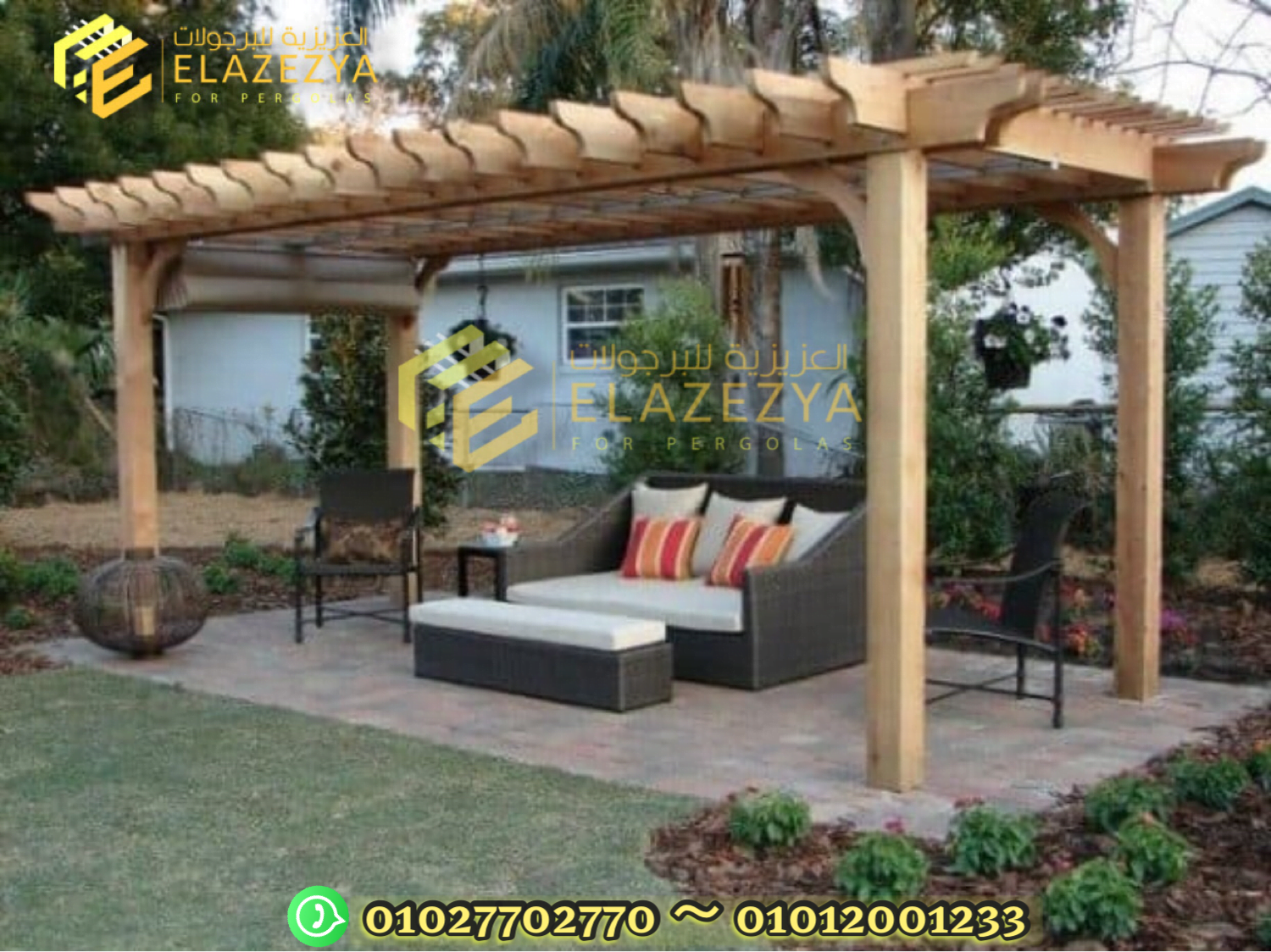 ما تكلفة مظلات جلسات حدائق خشبية مودرن 2021 