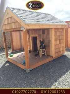 تصاميم بيوت كلاب بأفكار بسيطة جديدة بأجود انواع الخشب 9 بيت كلب برجولات شركة العزيزية 4