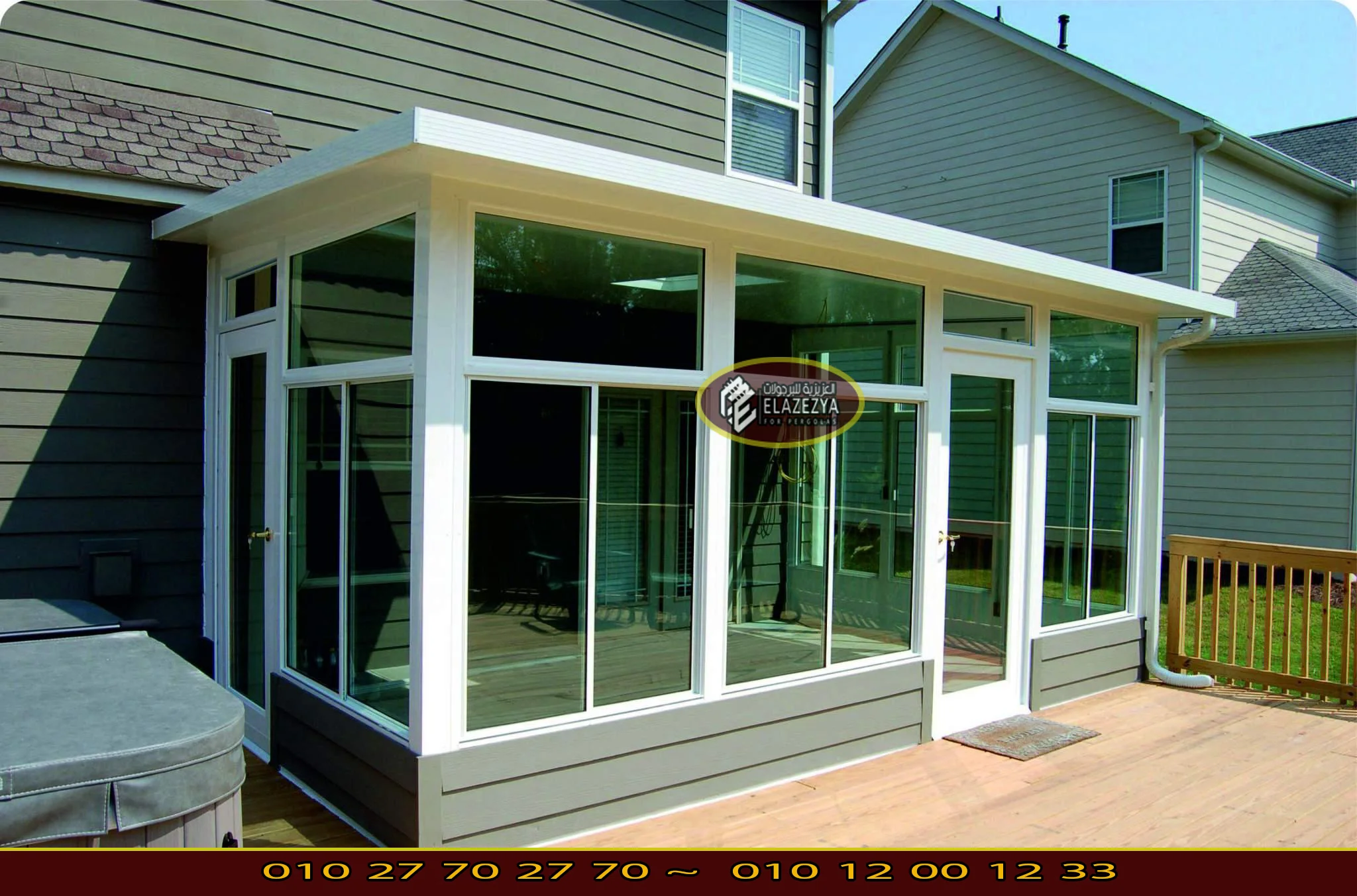 احدث تقفيلات غرف زجاجية للحدائق 2020 | 2021 37 برجولات شركة العزيزية 11