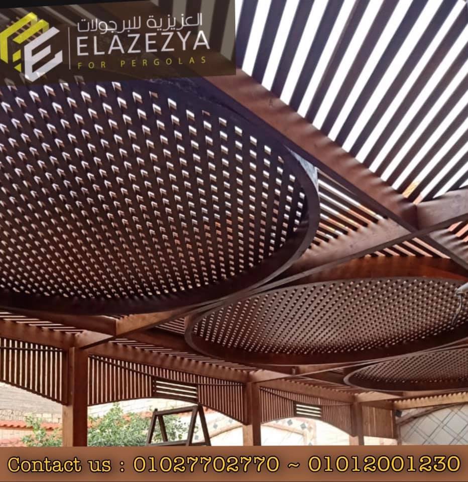 تصميم برجولات خشبية بالاضاءة وأفكار جديدة لمنزلك