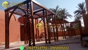 تصميمات برجولات خشب تيك بدهانات عازلة للشمس معتمدة بالضمان 15 برجولات خشب 5