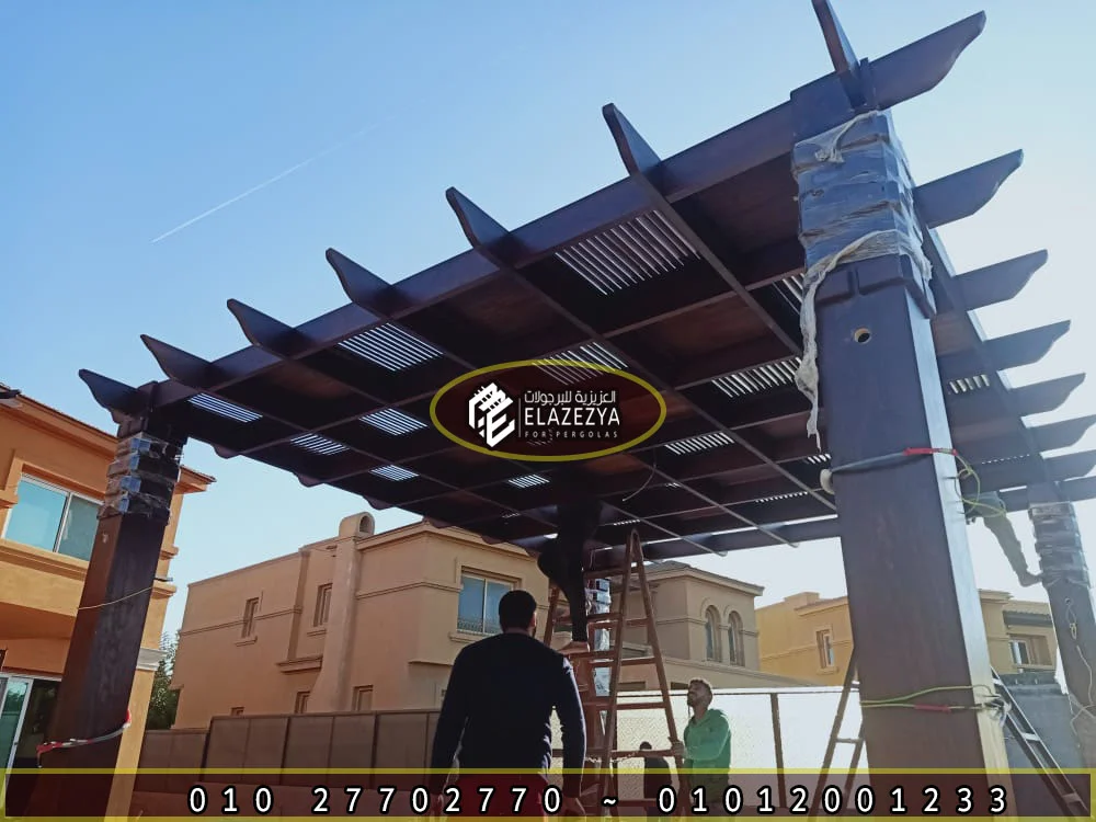 برجولات | مظلات | تندات | برجولات خشب | برجولا جديدة