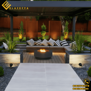 ديكورات الحدائق للمنازل مع شركة العزيزيه 01027702770