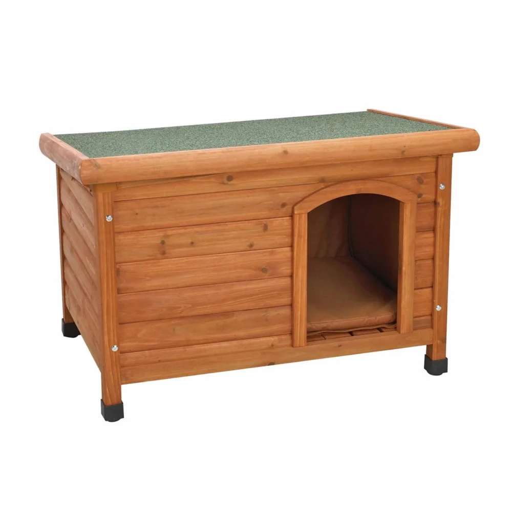 بيت كلب خشبي مع تهوية طبيعية 1 بيت كلب خشبي مع تهوية طبيعية