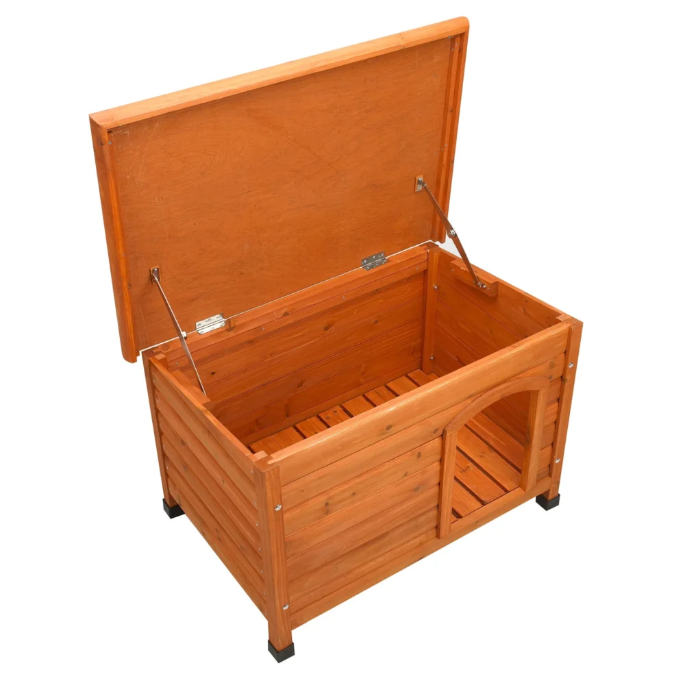 بيت كلب خشبي مع تهوية طبيعية 2 بيت كلب خشبي مع تهوية طبيعية - الصورة 2