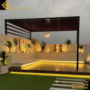 أفكار ديكور خارجي 2025 من تنفيذ شركة العزيزية للبرجولات