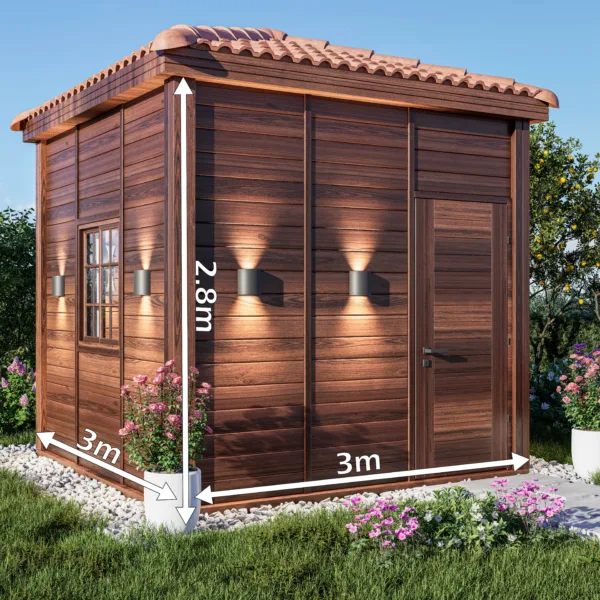 غرفة خشب 3 م *3 م