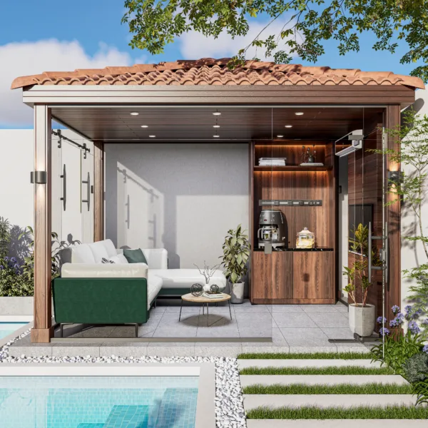 غرفة زجاجية مقاس 3 م * 4 م