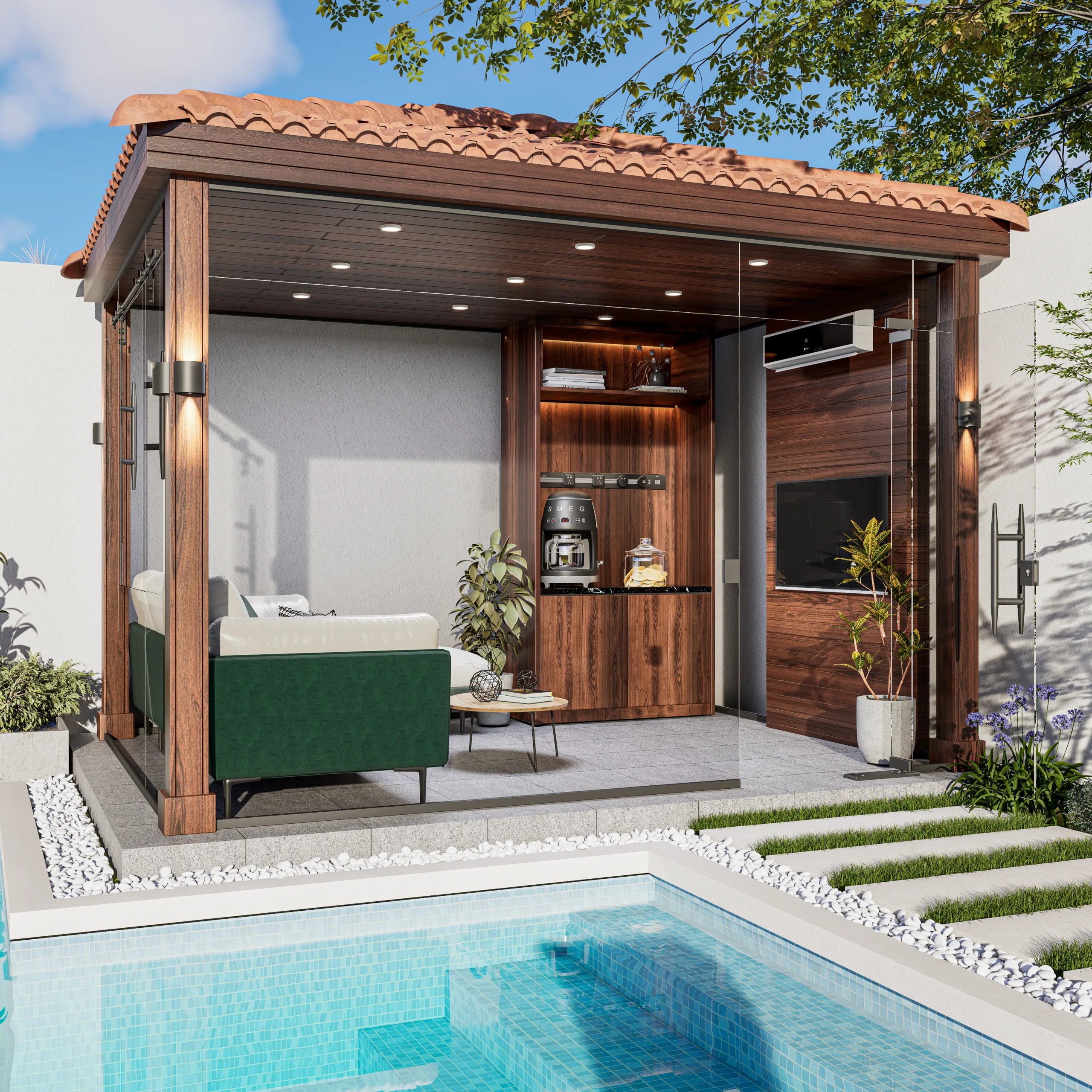 غرفة زجاجية مقاس 3 م * 4 م 3 غرفة زجاجية مقاس 3 م * 4 م الصورة 3