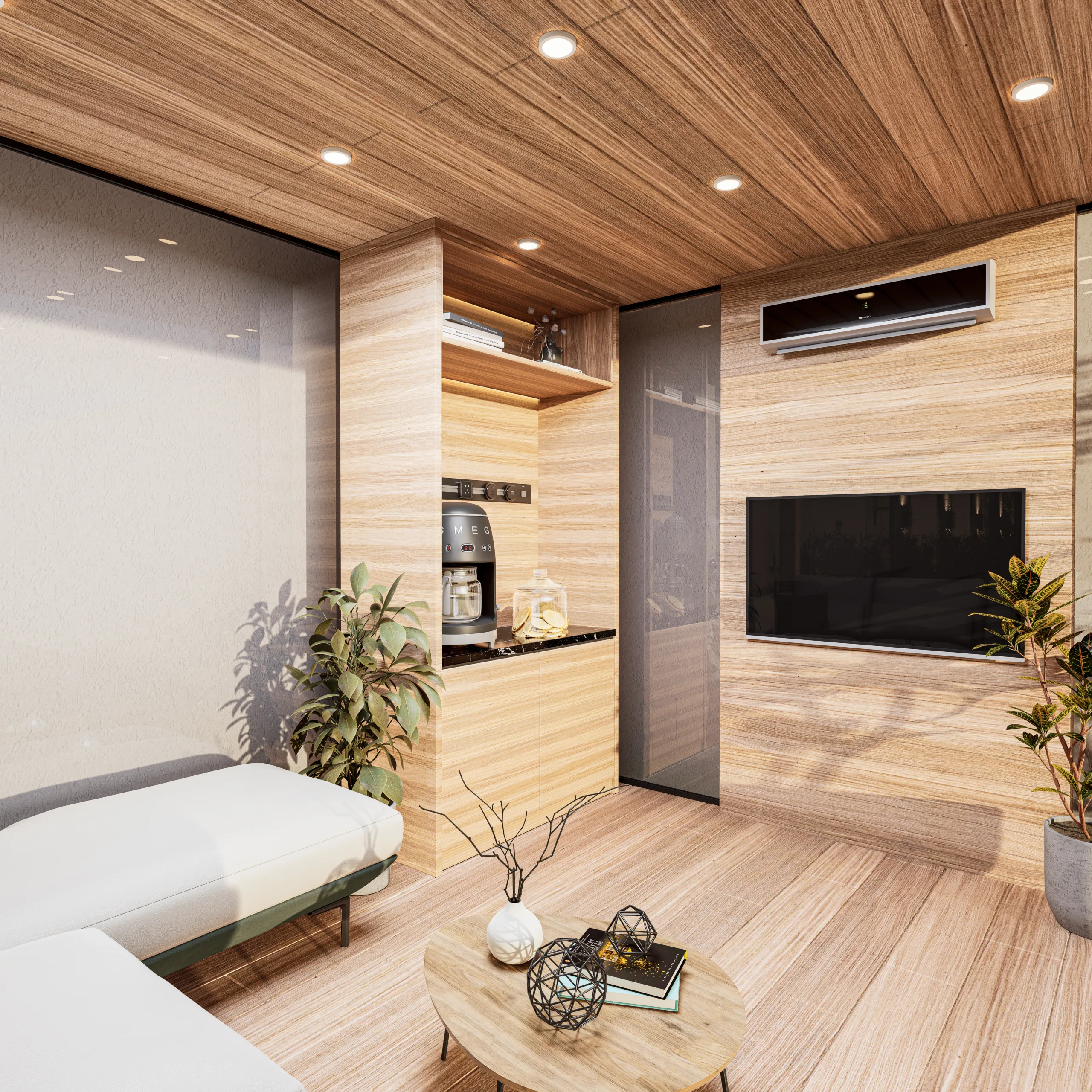 غرفة زجاجية خشب بيتش باين مقاس 3 م * 4 م 5 غرفة زجاجية خشب بيتش باين مقاس 3 م * 4 م الصورة 5