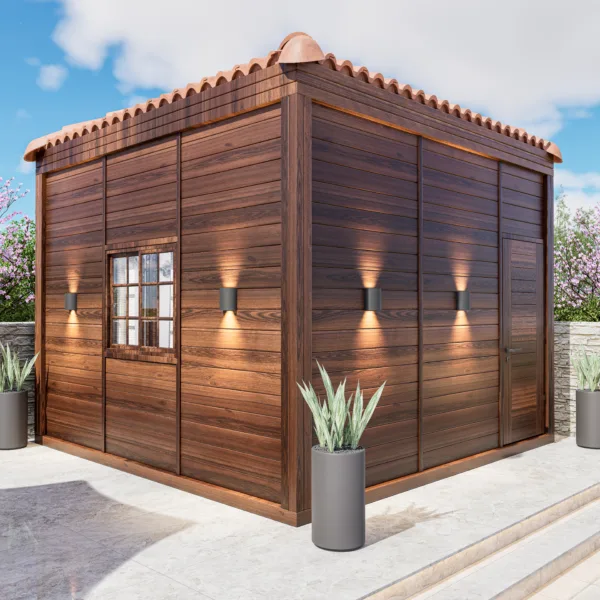 غرفة خشب 4 م * 4 م