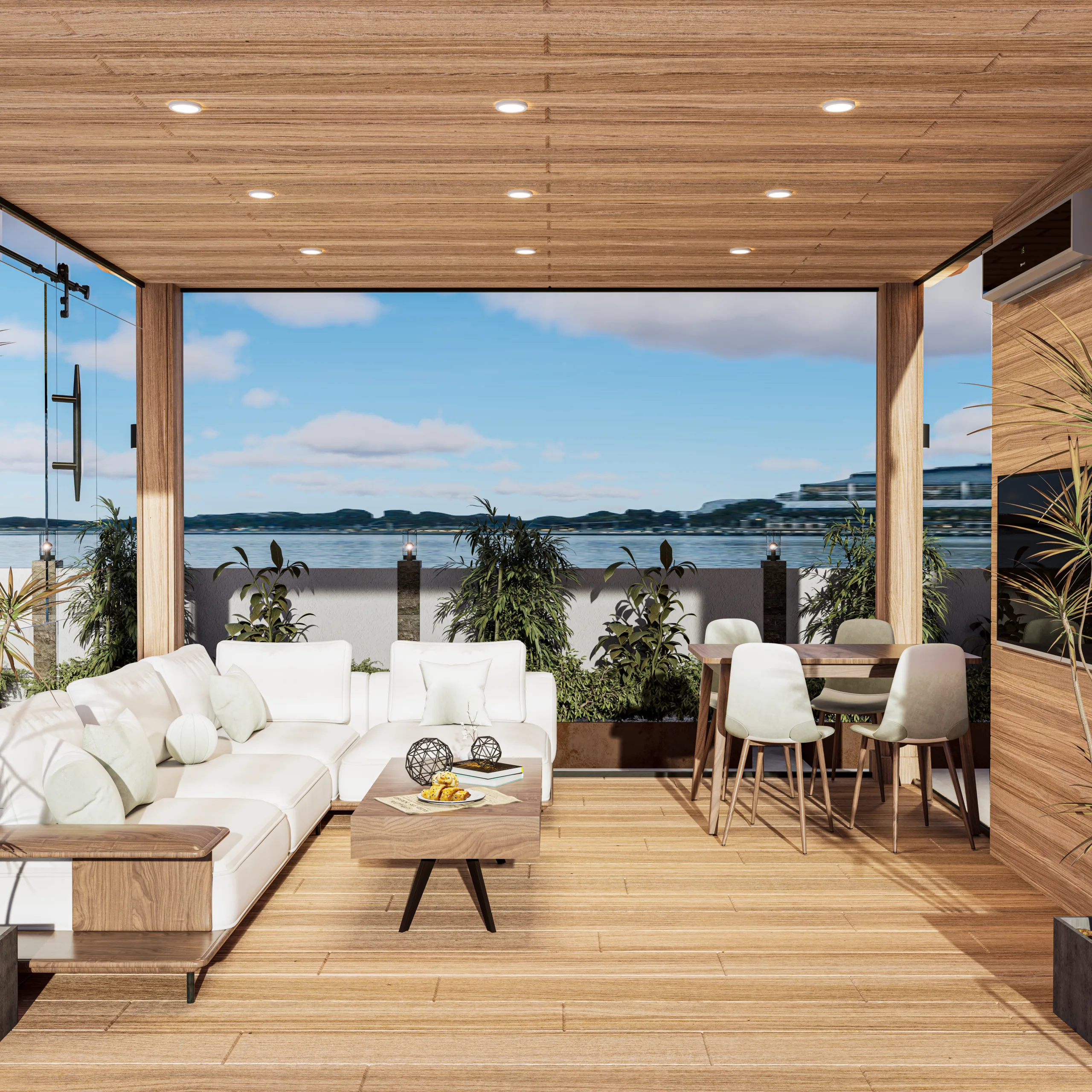 غرفة زجاج سيكوريت بأرضيه خشب تك 4 م * 4 م 3 غرفة زجاج سيكوريت بأرضيه خشب تك 4 م * 4 م الصورة 3