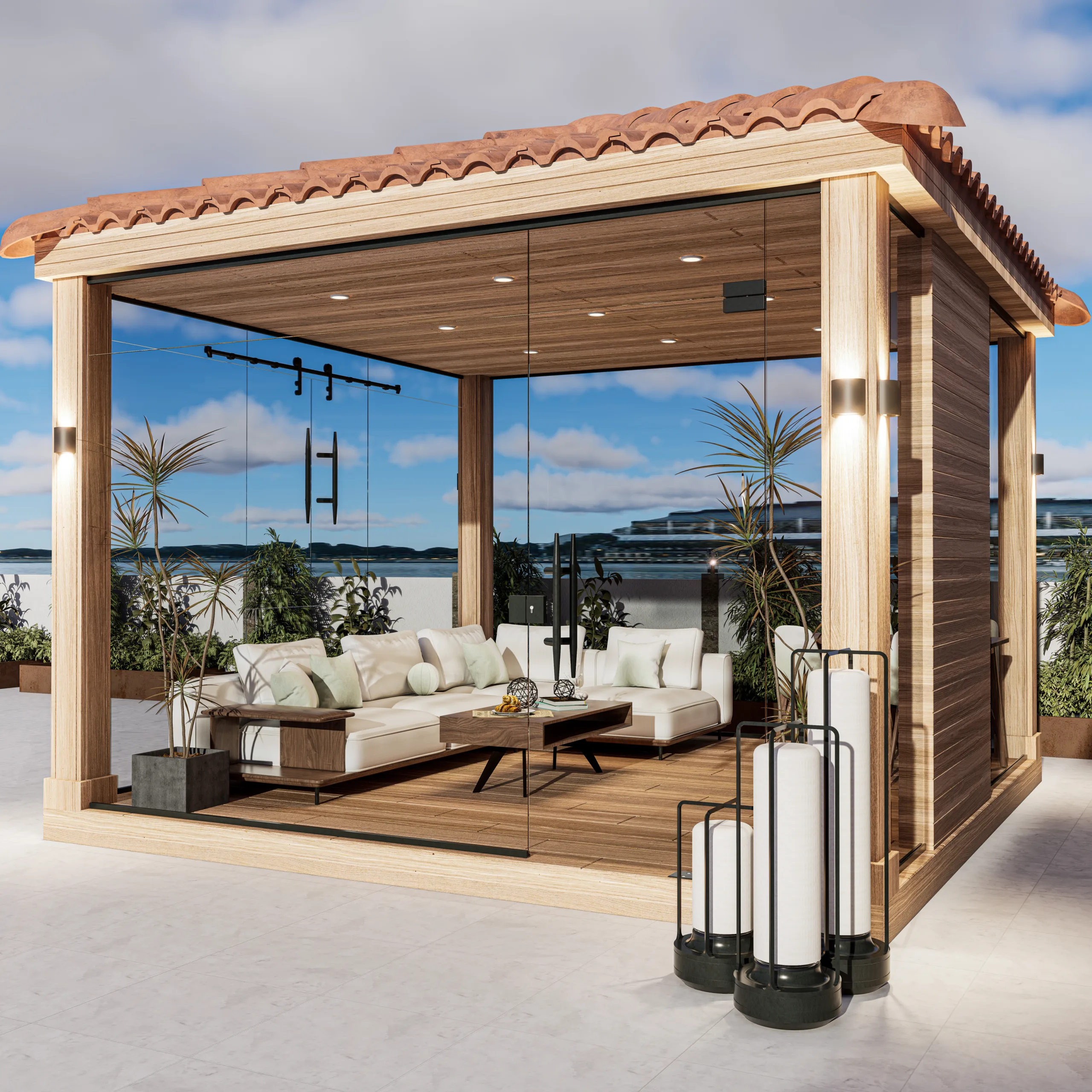 غرفة زجاج سيكوريت بأرضيه خشب تك 4 م * 4 م 4 غرفة زجاج سيكوريت بأرضيه خشب تك 4 م * 4 م الصورة 4